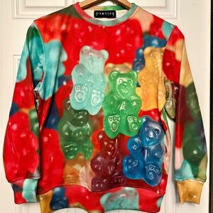 All Over Gummy Bear Print Sweatshirt